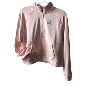 Puma Pink Half-Zip Sweatshirt